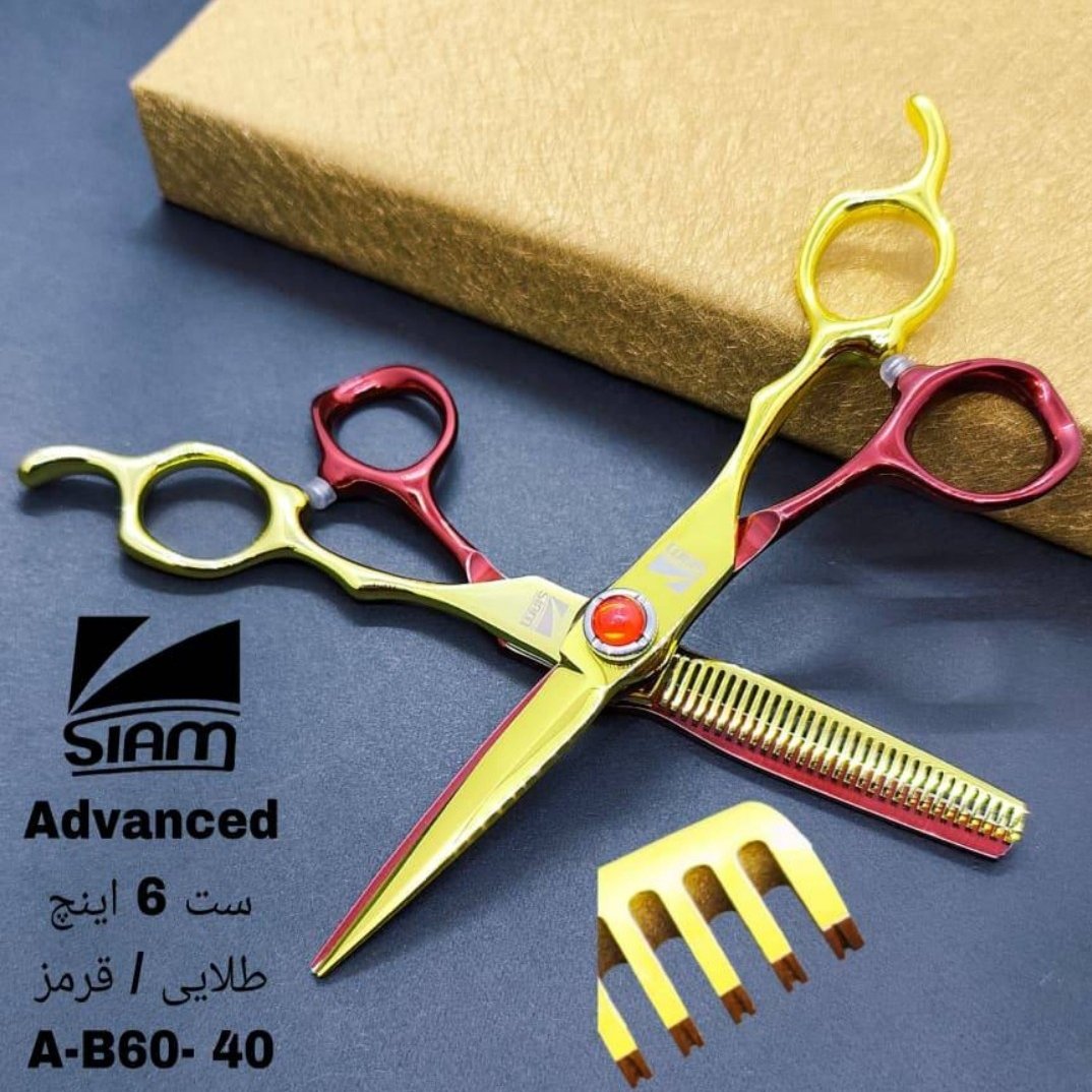 ست قیچی حرفه ای ادونس کات و پیتاژ 6 اینچ A-B60-40